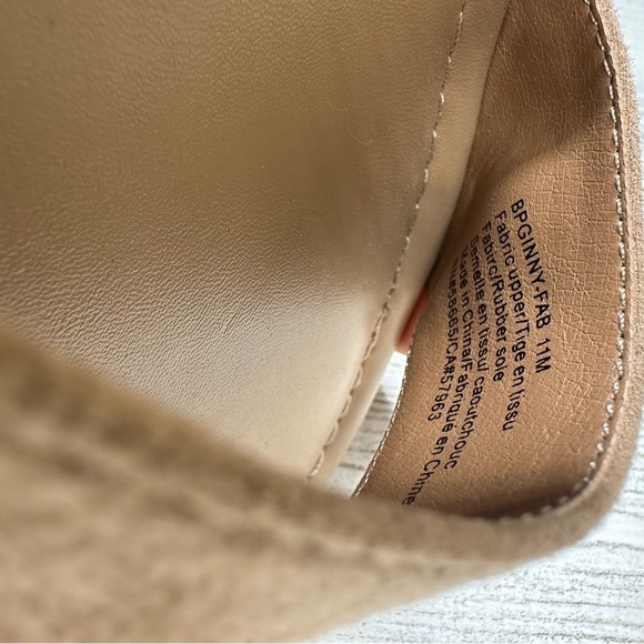New BP. Women Beige Faux Suede Ginny Wedge Ankle Strap Espadrille Sandals #491 - Picture 7 of 10